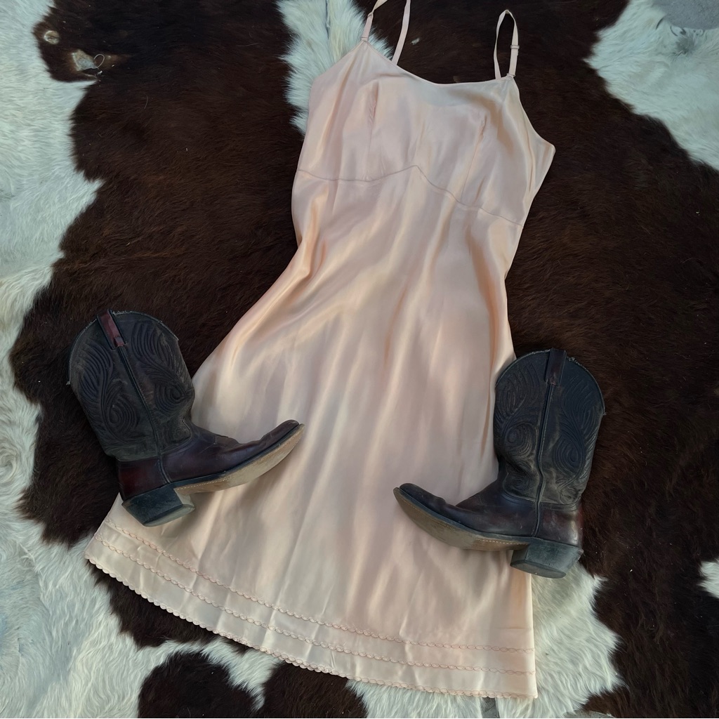 Vintage Antique 1940s Slip Dress